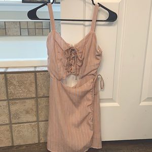 Fourteen & 9th blue and orange striped dress.